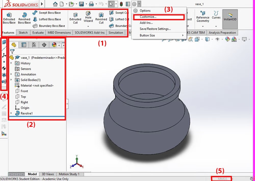 SolidWorks User Interface (UI) Overview