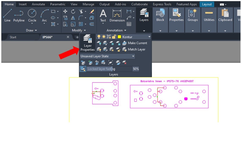 Create a new layer by clicking the Layer Properties in the Layers tab as shown in the picture below.
