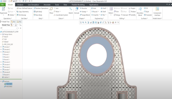 Lattice structure design in Creo