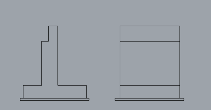 投影された図面