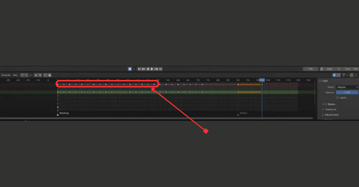 ステップ2 キーフレームで動きをつける