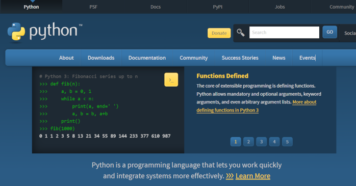 Python公式サイト