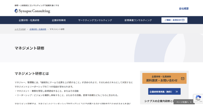 マネジメント研修｜株式会社シナプス