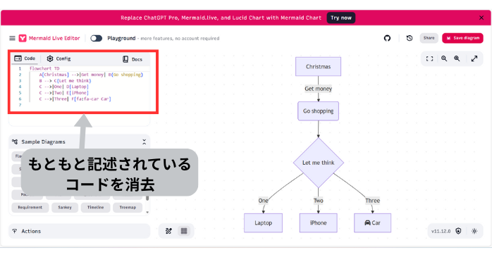 フロー図のコード生成