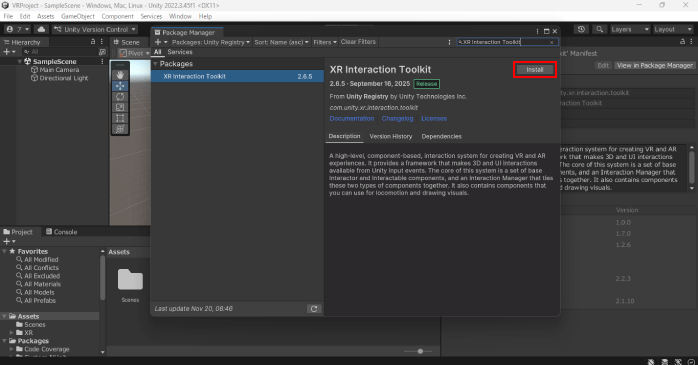 「Install」ボタンをクリックする