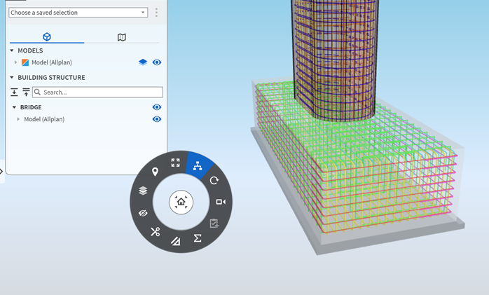 橋脚基礎の配筋の様子