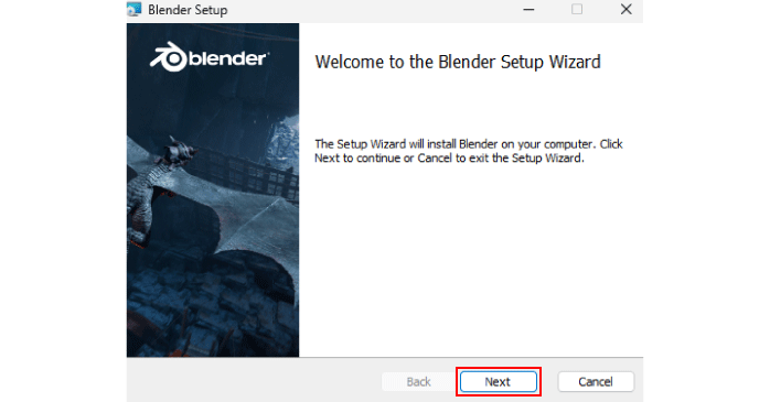 「Next」をクリックする