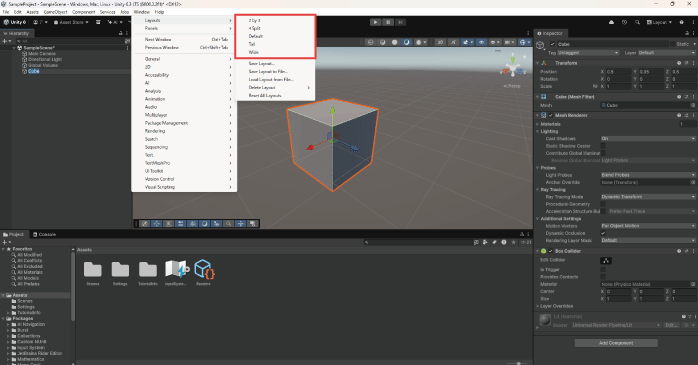 「Layouts」から好きなレイアウトを選ぶ