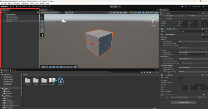 Hierarchyウィンドウ