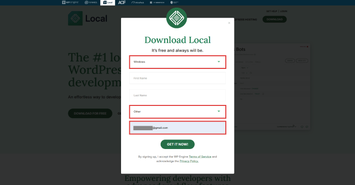 ダウンロード設定をする