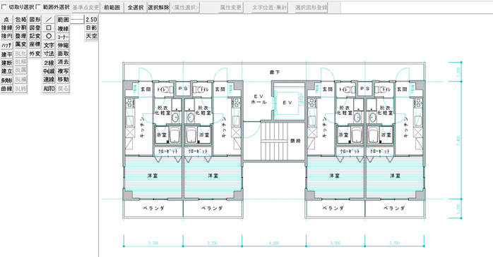 Jw_cadで作成した図面