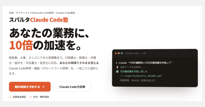 ⑥スパルタClaude Code塾